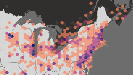 Density of breweries in the U.S.